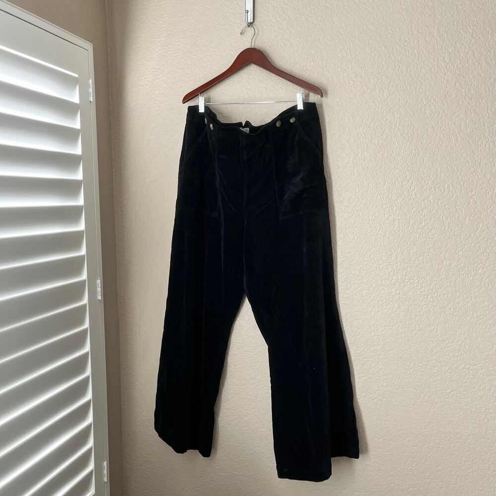 Anthropologie Pilcro The Kit Trouser Corduroy Pant Sailor 26W Plus New NWT Black - Picture 2 of 10